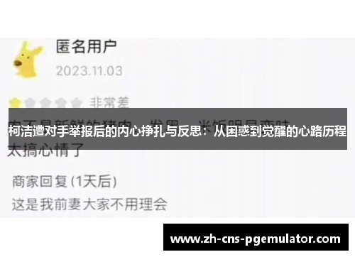 柯洁遭对手举报后的内心挣扎与反思：从困惑到觉醒的心路历程